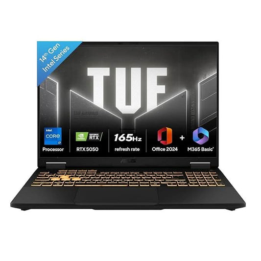 ASUS TUF F16 (2025),14th Gen, Intel Core i7 14650HX, RTX 5050-8GB, 16GB RAM, 1TB SSD, FHD+, 16", 40 cm, Windows 11, M365 Basic(1yr) Office24, Jaeger Gray, 2.2 Kg, FX608JHR-RV135WS, Gaming Laptop