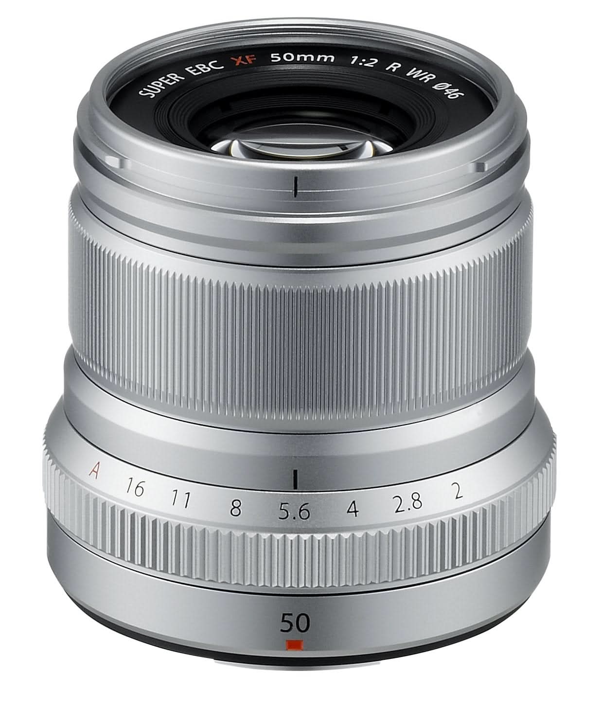 FUJIFILM FUJINON XF 50MM F2 R WR PRIME LENS - SILVER (WEATHER RESISTANCE)