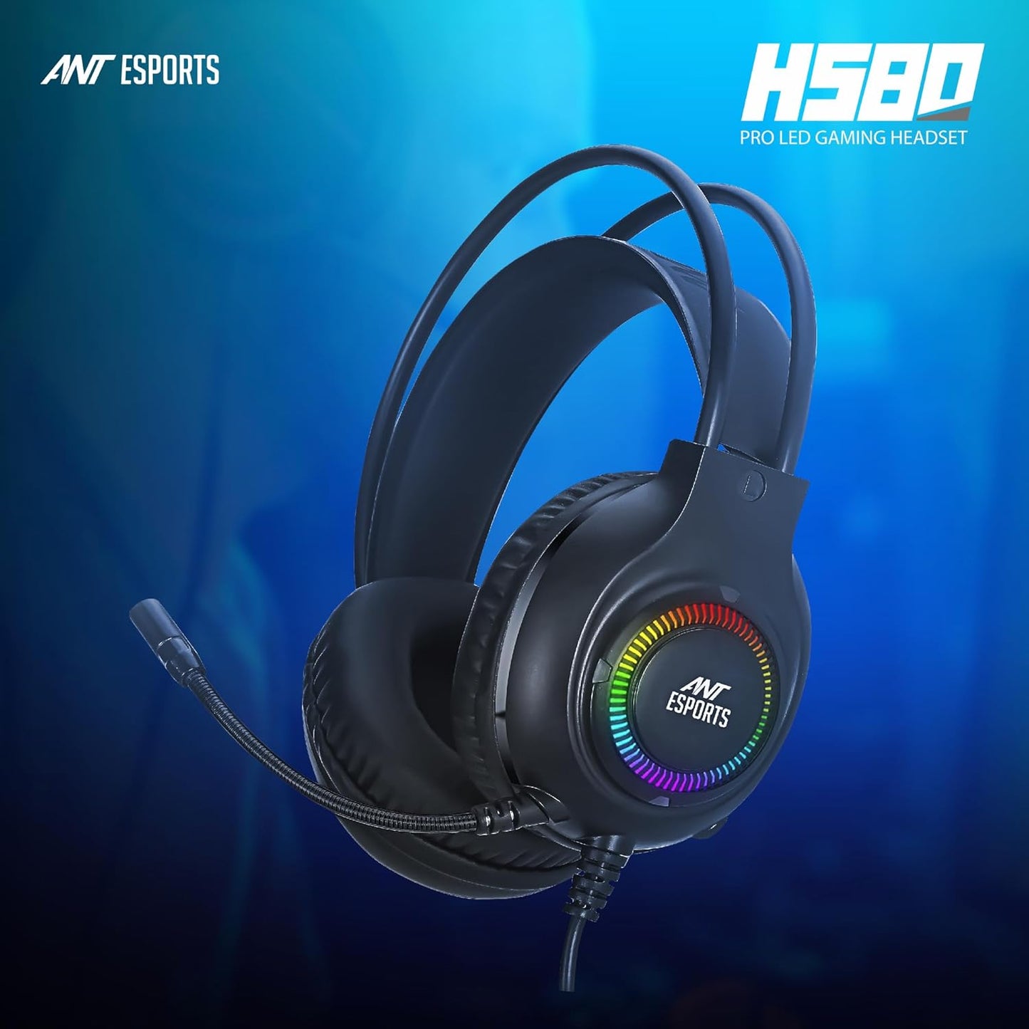 ANT ESPORTS H580 PRO RGB GAMING HEADSET - BLACK