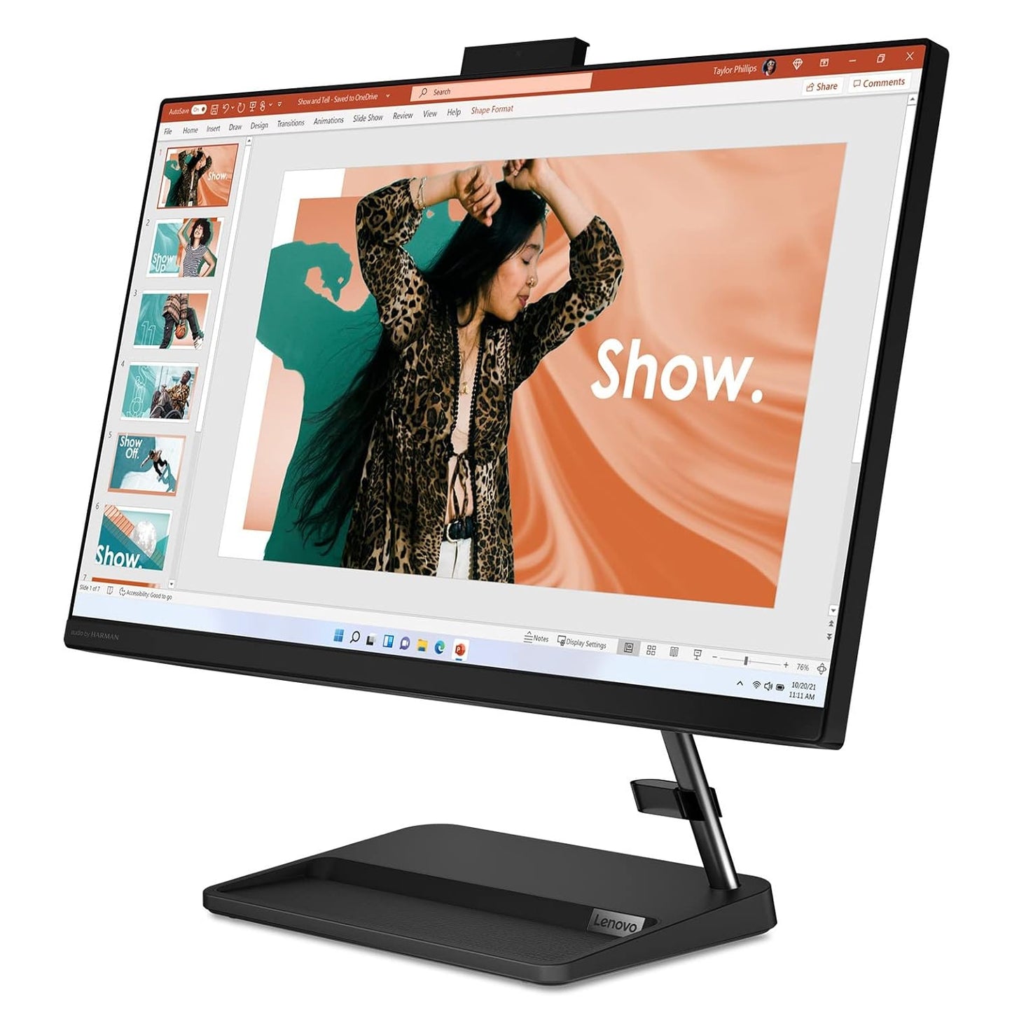 LENOVO IDEACENTRE AIO 3 INTEL CELERON 7305 22 INCH FHD IPS 3-SIDE EDGELESS ALL-IN-ONE DESKTOP WITH ALEXA BUILT-IN (8GB/512GB SSD/WIN11/HD 720P CAMERA/USB WIRED KEYBOARD & MOUSE), F0GG0061IN