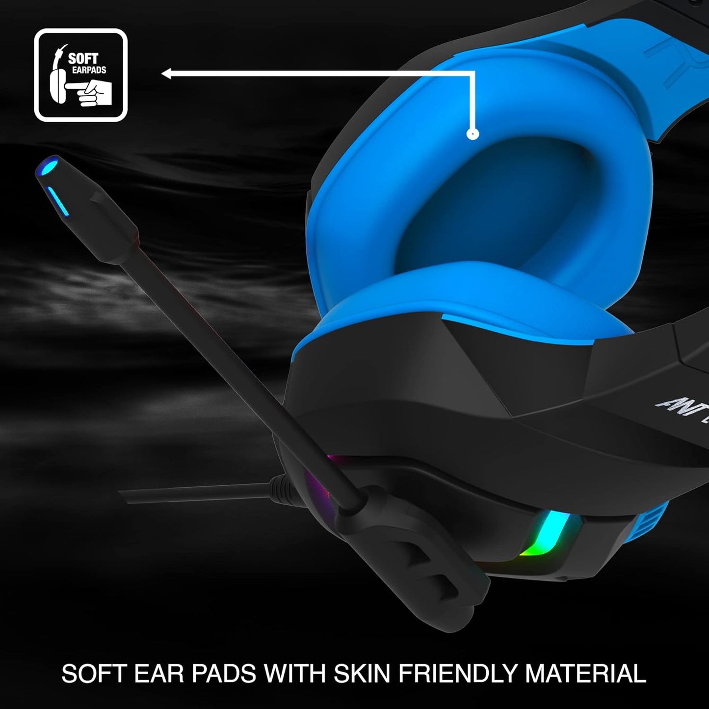 ANT ESPORTS H530 RGB GAMING HEADSET - BLACK BLUE