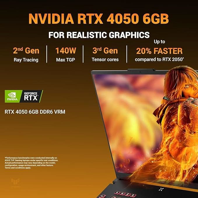 ASUS TUF A16 (2025), AMD Ryzen 7 7445HS, RTX 4050-6GB, 16GB RAM, 512GB SSD, FHD+, 16", 40 cm, Windows 11 Home, M365 Basic(1yr) Office24, Mecha Gray, 2.2 Kg, FA607NUG-RL136WS, Gaming Laptop