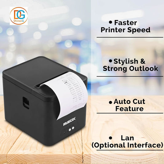 Rugtek Rp 82 Compact UE Thermal Receipt Printer (USB+Enthernet)