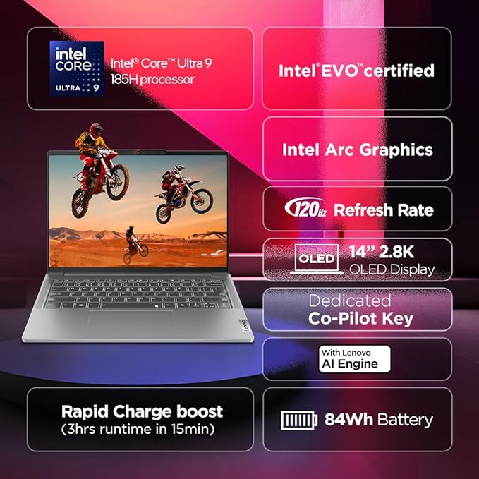 LENOVO IDEAPAD PRO 5 14IMH9 (83D2004XIN) LAPTOP (CORE ULTRA 9/32 GB/1 TB SSD/WINDOWS 11)