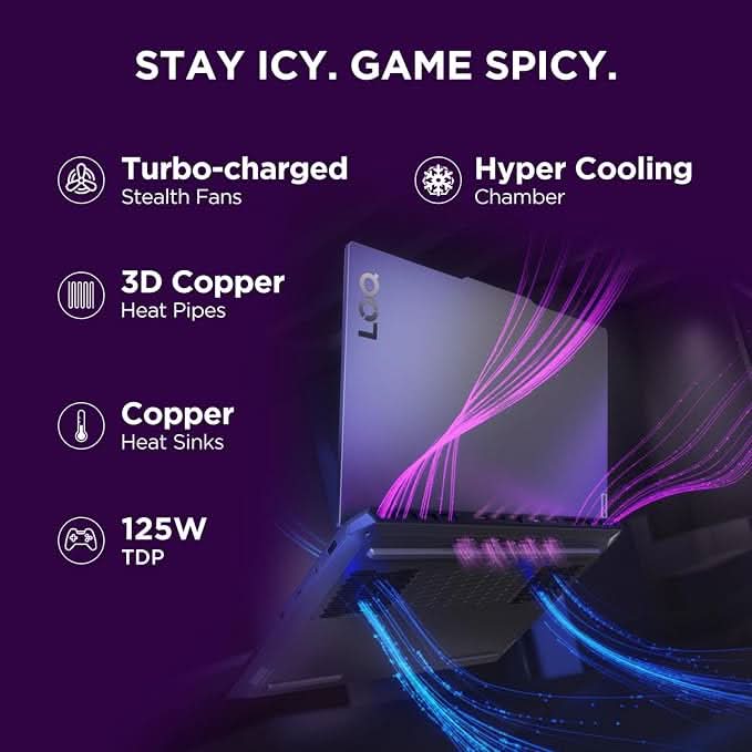 Lenovo LOQ 2025 Intel Core i7-13645HX, NVIDIA RTX 5060 8GB (16GB RAM/1TB SSD/144Hz Refresh Rate/572 AI TOPS/15.6 Inch (39.6cm)/Windows 11/Office 2024/3 Mon. Game Pass/Grey/2.4Kg), 83JE019WIN