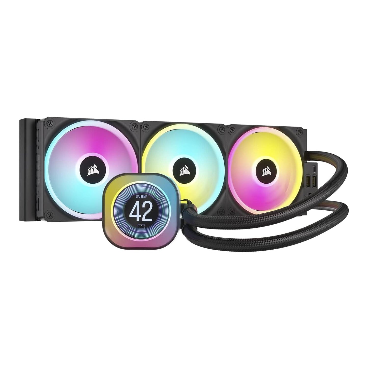 CORSAIR ICUE LINK H150I LCD AIO, 360MM RADIATOR, LIQUID CPU COOLER,