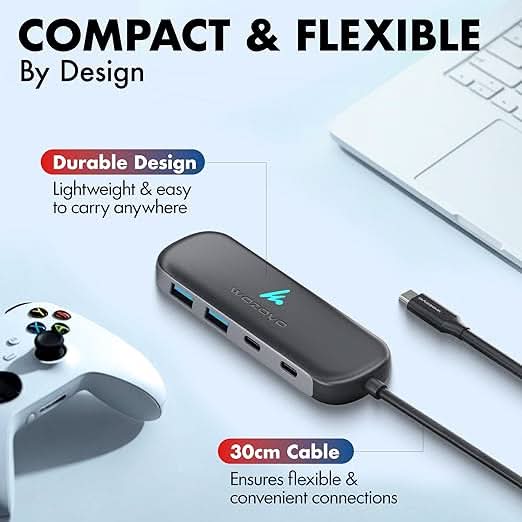 Wozoyo Type C to 2 Port Type C and 2 port USB 3.2 Hub, Series 1
