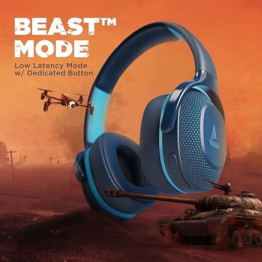 Boat Rockerz 425 Bluetooth Wireless Over Ear Headphone with Mic (Oceana Blue)