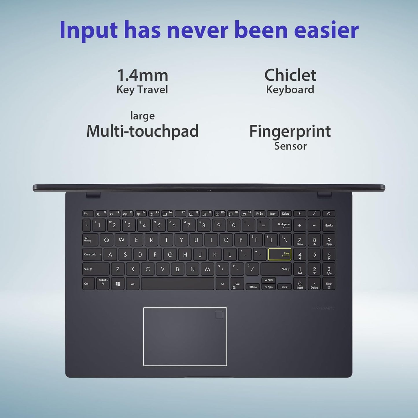 ASUS VIVOBOOK GO 15, INTEL CELERON N4500, FINGERPRINT SENSOR (INTEL HD IGPU/8GB RAM/512GB SSD/FHD/15.6"/60HZ/42WHRS/WINDOWS 11/M365 BASIC (1YEAR)*/OFFICE HOME 2024/STAR BLACK/1.57 KG) E510KA-EJ9011WS