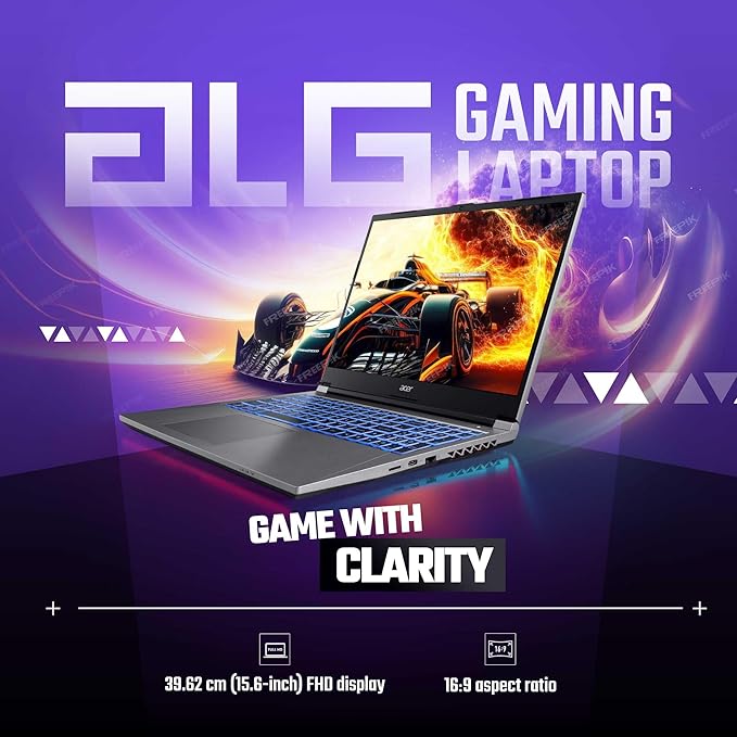 ACER ALG GAMING LAPTOP INTEL CORE I5-12450H PROCESSOR (WINDOWS 11 HOME/ 16 GB/ 512 GB SSD/NVIDIA GEFORCE RTX 2050/60 HZ) AL15G-52 WITH 39.6 CM (15.6 INCH) FULL HD, STEEL GRAY, 1.99 KG