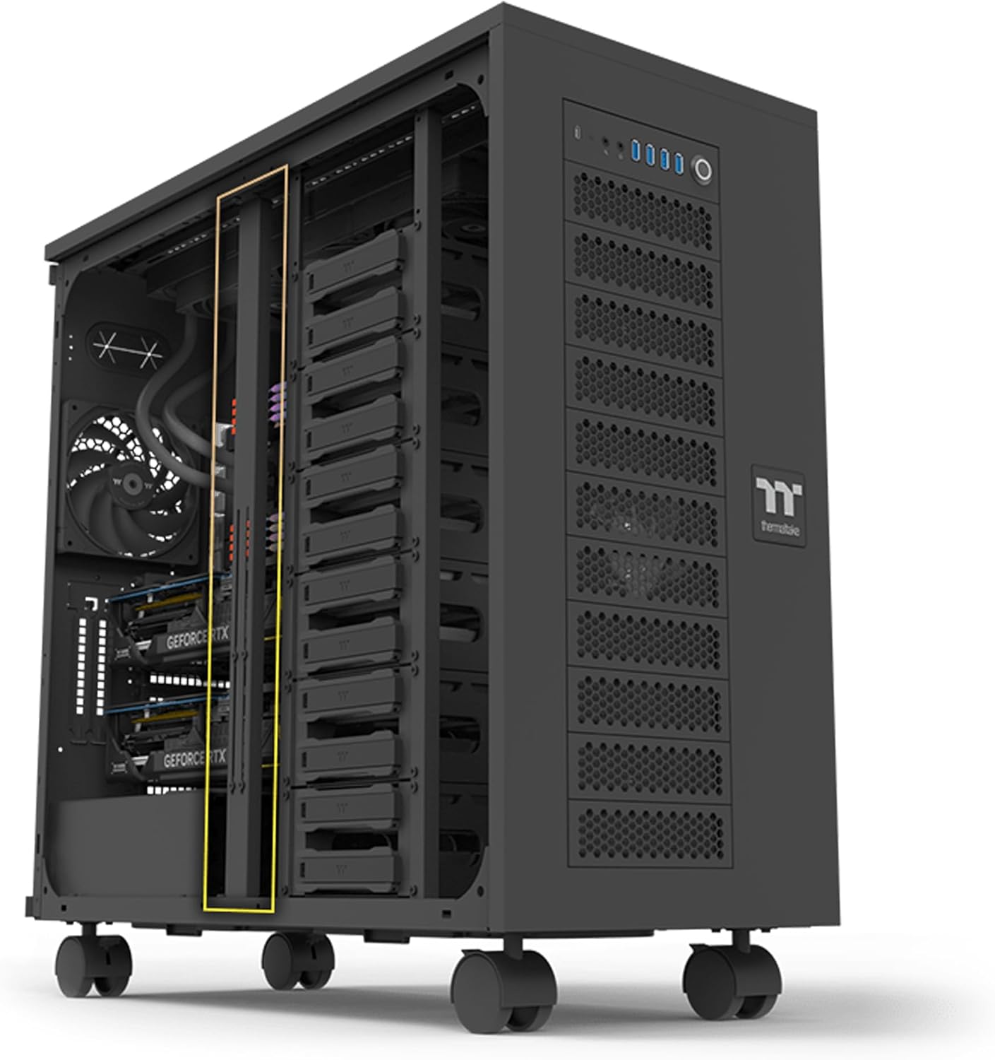 Thermaltake AX700 TG Super Tower BLACK Cabinet CA-11B-00F1WN-00