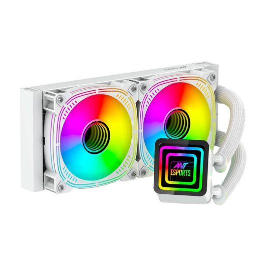 ANT ESPORTS ICE-INFINITE 240 ARGB ALL IN ONE 240MM CPU LIQUID COOLER (WHITE)