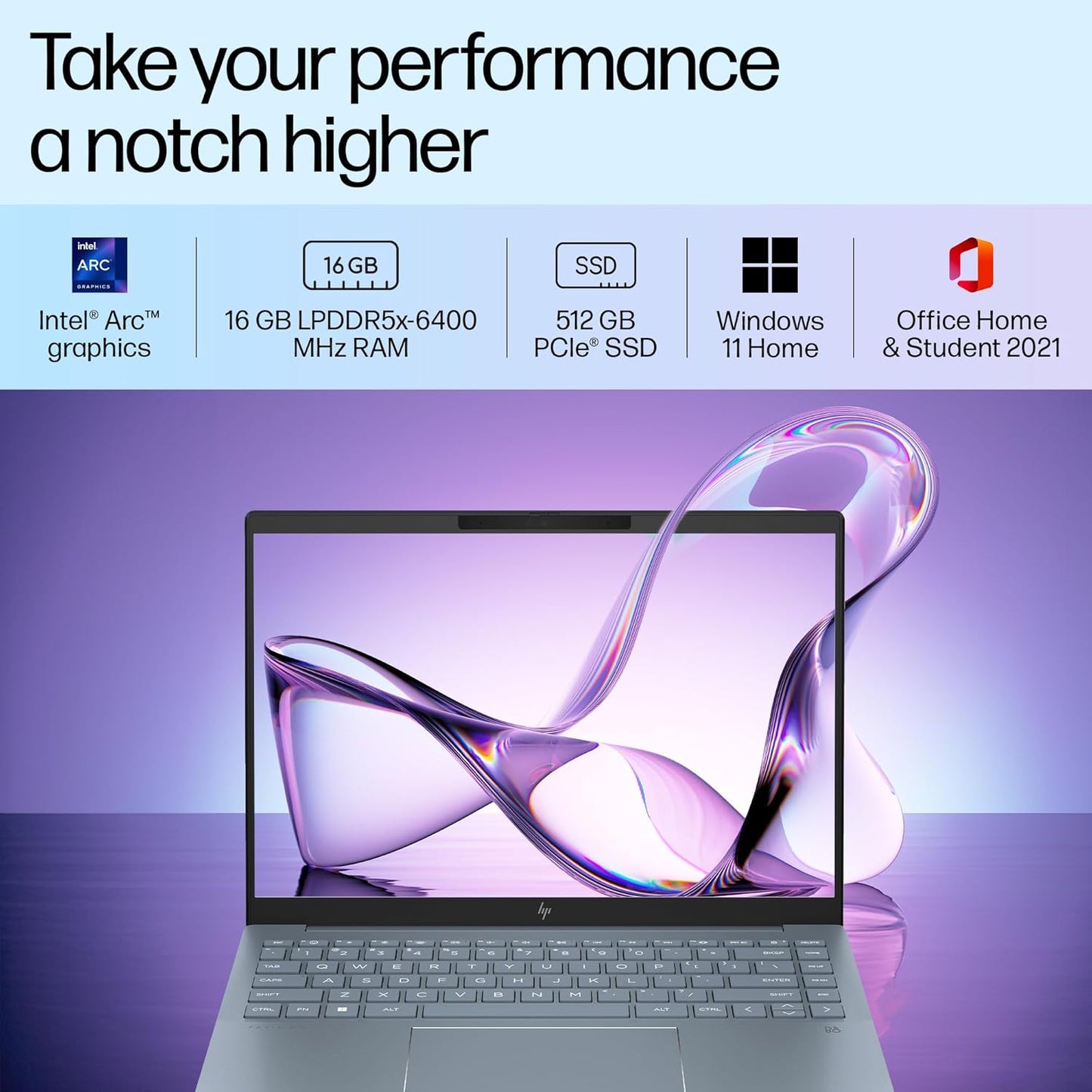 HP PAVILION 14 EW1082TU [ULTRA5-125H 14TH GEN/16GB/512GB SSD/WIN11 HOME/14.0 INCH/INTEGRATED GRAPHICS /1 YEAR(S)/BLUE]