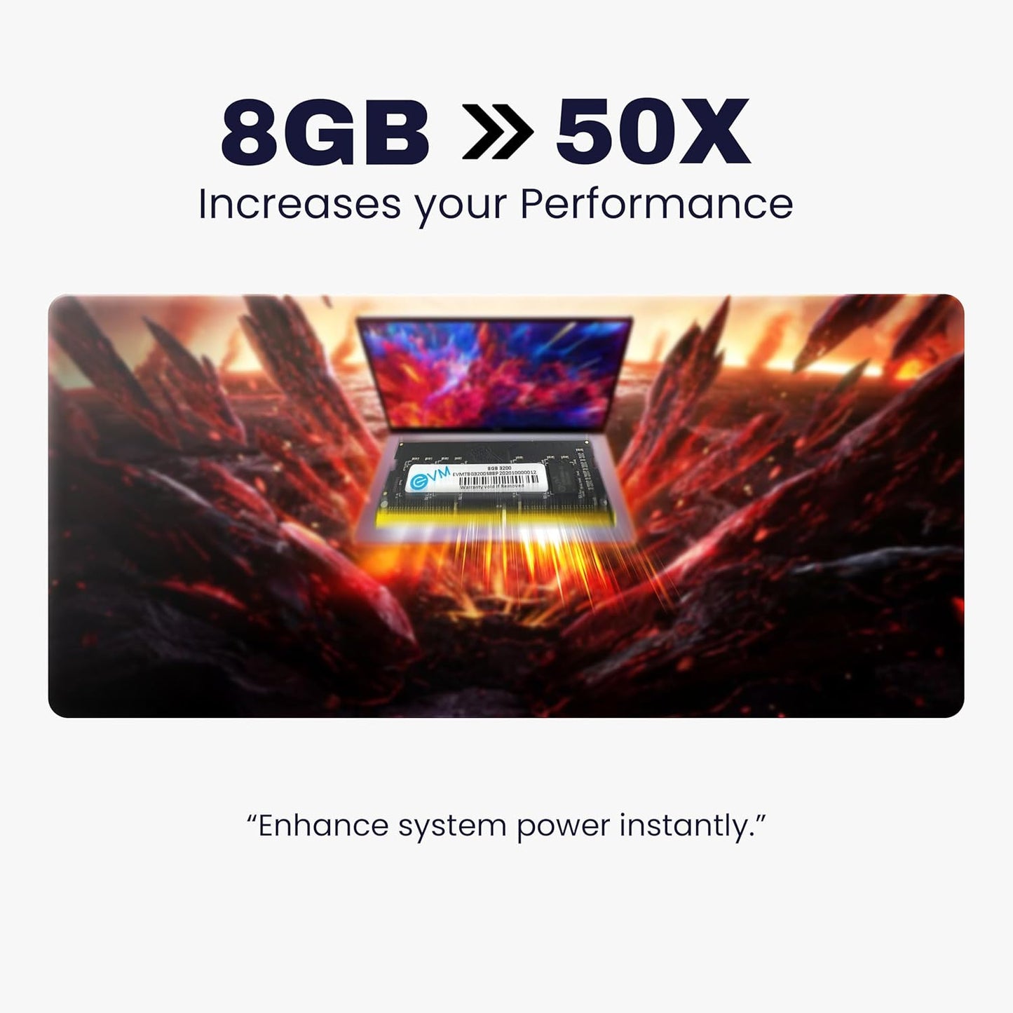 EVM DDR4 8GB LAPTOP RAM 3200MHZ -(EVMT8G3200S88P)