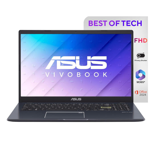 ASUS VIVOBOOK GO 15, INTEL CELERON N4500, FINGERPRINT SENSOR (INTEL HD IGPU/8GB RAM/512GB SSD/FHD/15.6"/60HZ/42WHRS/WINDOWS 11/M365 BASIC (1YEAR)*/OFFICE HOME 2024/STAR BLACK/1.57 KG) E510KA-EJ9011WS