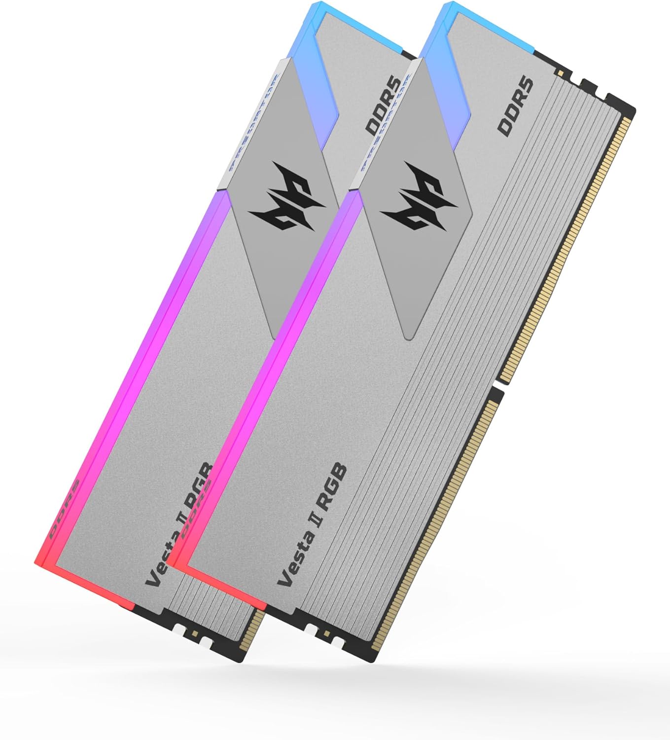 PREDATOR VESTAII DDR5 RGB U-DIMM 6000MHZ 64GB (32GB*2) SILVER