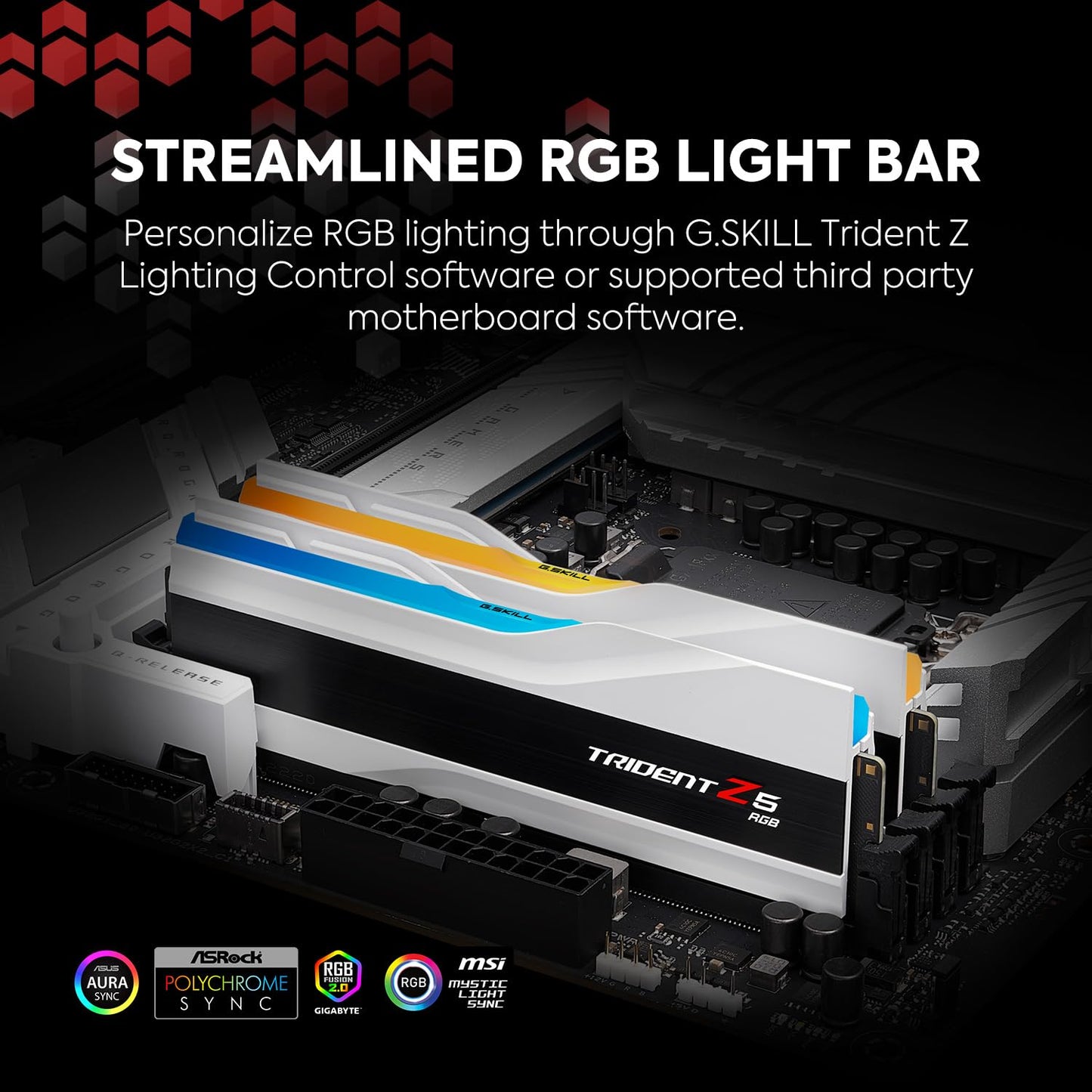 GSKILL MEMORY F5-6000J3636F32GX2-TZ5RW - 64GB (32GBX2) 6000MHZ TRIDENT Z RGB WHITE CL36
