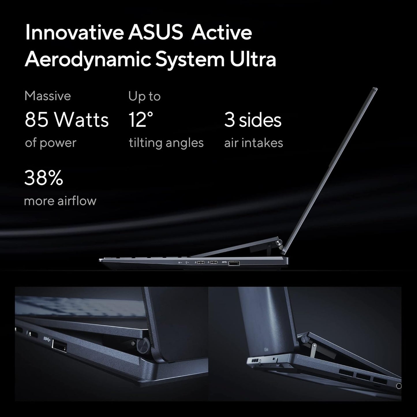 ASUS ZENBOOK PRO 14 DUO OLED 2023, INTEL CORE I9-13900H 13TH GEN, TOUCH 14.5-INCH 2.8K 120HZ, DUAL SCREEN LAPTOP (32GB/1TB SSD/NVIDIA GEFORCE RTX 4050 /WIN11/76WHR/BLACK/1.75 KG),UX8402VU-MZ961WS