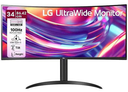 LG 34WR55QK 34 Inch UltraWide WQHD Curved Monitor