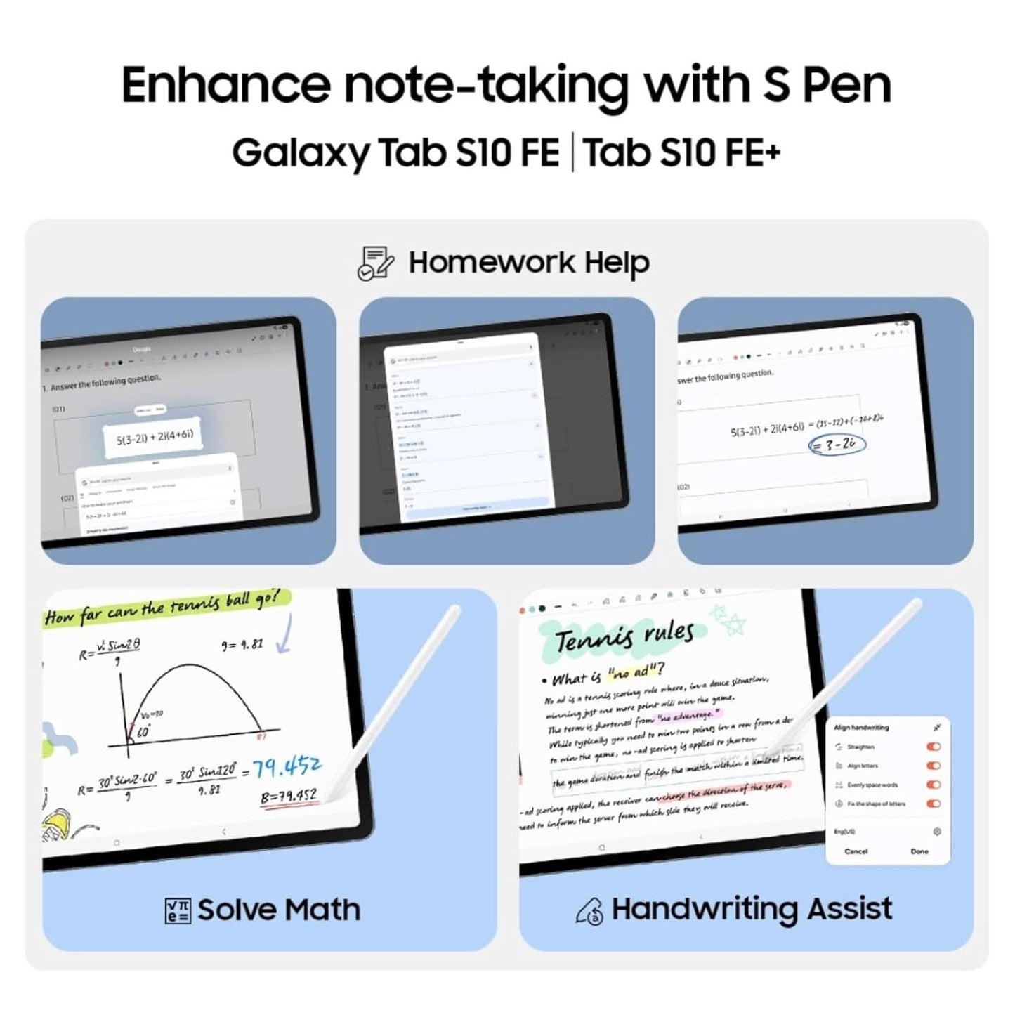 SAMSUNG GALAXY TAB S10FE 8GB RAM 128GB ROM WIFI and 5G