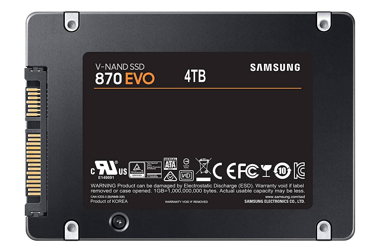 SAMSUNG 870 EVO 4TB SSD MZ-77E4T0BW– Vishal Peripherals