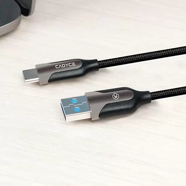 Cadyce CADMiUM Premium Braided USB-C to USB-A Sync and Charge Cable (1M)