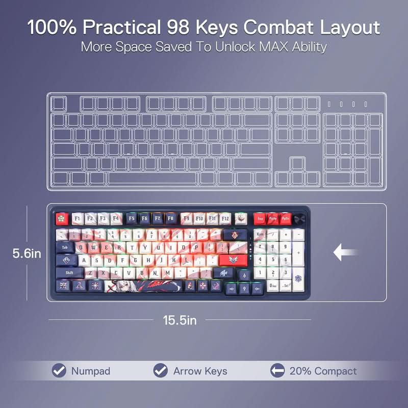 Redragon Eisa Pro K686 Pro Anime Theme Mechanical Keyboard
