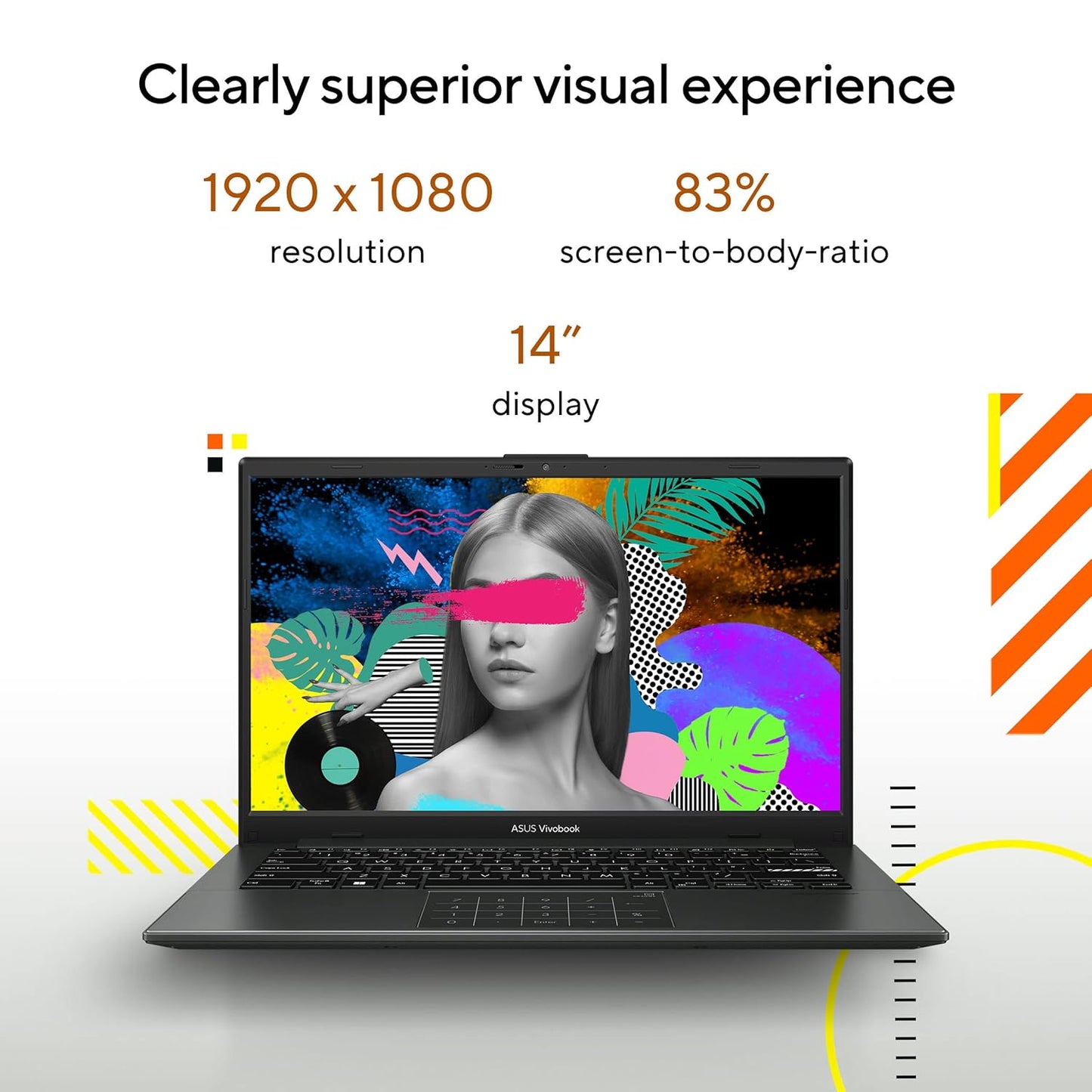 ASUS VIVOBOOK GO 14, AMD RYZEN 5 7520U,THIN & LIGHT LAPTOP (AMD RADEON IGPU/16GB RAM/512GB SSD/FHD/14/60HZ/42WHRS/WINDOWS 11/M365 BASIC (1YEAR)*/OFFICE HOME 2024/MIXED BLACK/1.38 KG) E1404FA-NK5542WS