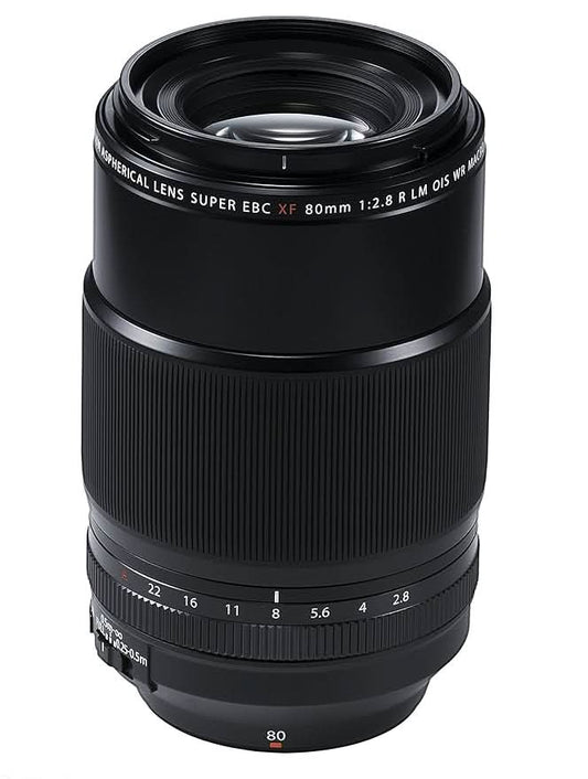 FUJIFILM FUJINON XF 80MM F2.8 R LM OIS WR MACRO PRIME LENS - BLACK (LINEAR MOTOR, OPTICAL IMAGE STABILIZATION, WEATHER RESISTANCE & SUPER EBC/ELECTRON BEAM COATING)