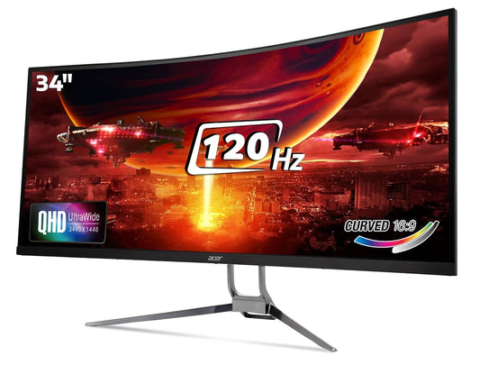 Acer ED343CUR J 34 Inch UWQHD (3440x1440) Pixels VA Panel 1000R Curved Backlight LED Monitor