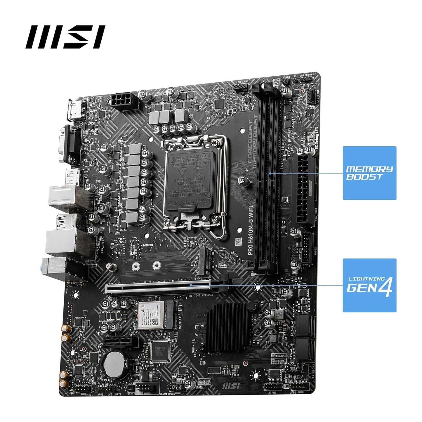 MSI PRO H610M-G WIFI DDR5 MOTHERBOARD