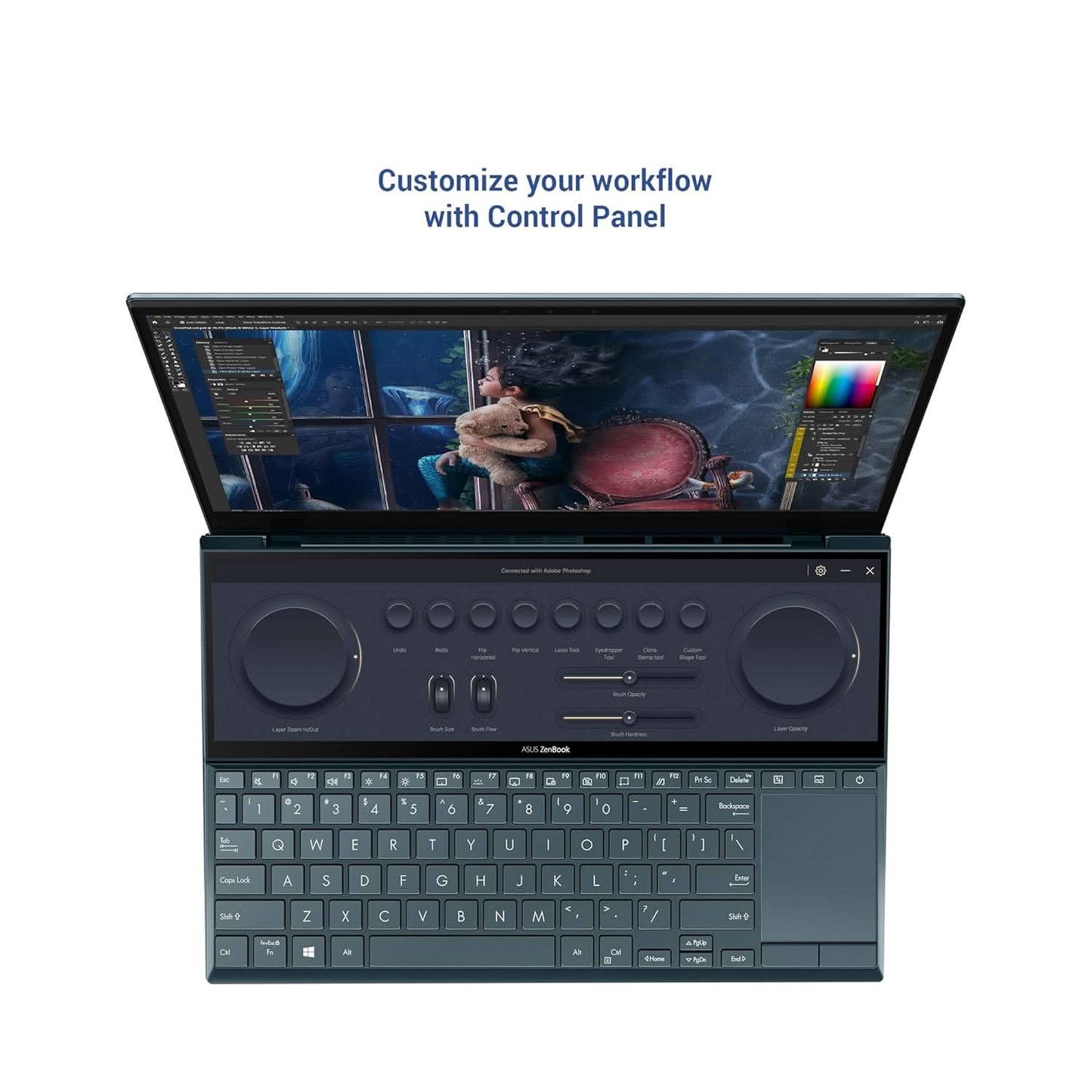 ASUS ZenBook Duo 14 (2021), 14 inches(35cm) FHD Dual-Screen Touch Intel Laptop (16GB/1TB SSD/2GB GeForce MX450 GPU/Office 2019/Windows 10 Home/Celestial Blue/1.62 Kg), UX482EG-KA711TS