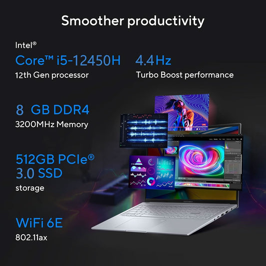 ASUS Creator Series Vivobook 16X 2023, Intel Core i5-12450H 12th Gen, 16.0-inch FHD+ 120Hz, Creator/Gaming Laptop (8GB/512GB SSD/NVIDIA GeForce RTX 2050/Win11/FP/Silver/1.80 kg),K3605ZF-MB522WS