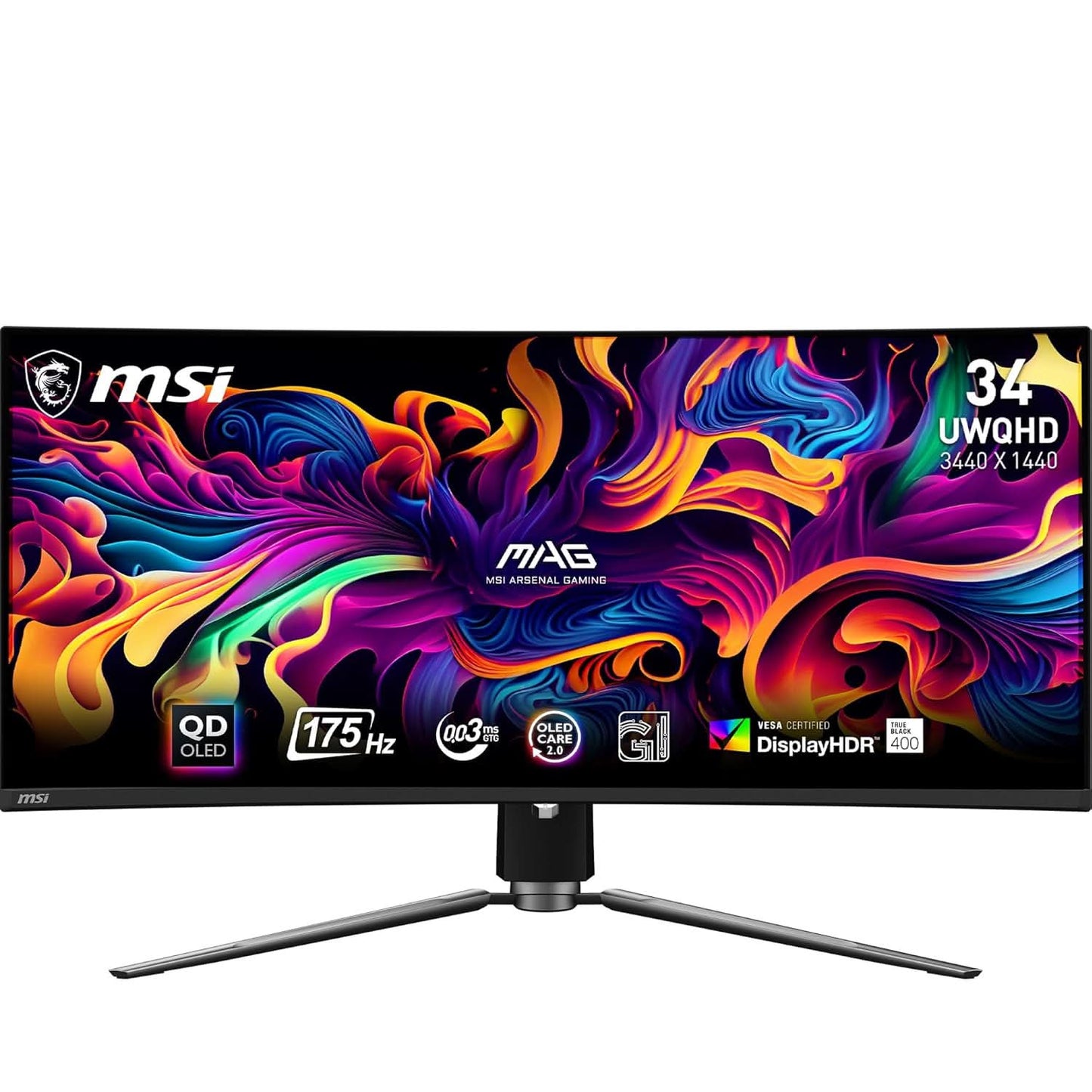 MSI MAG341CQP QD-OLED, 34 CURVED OLED GAMING MONITOR