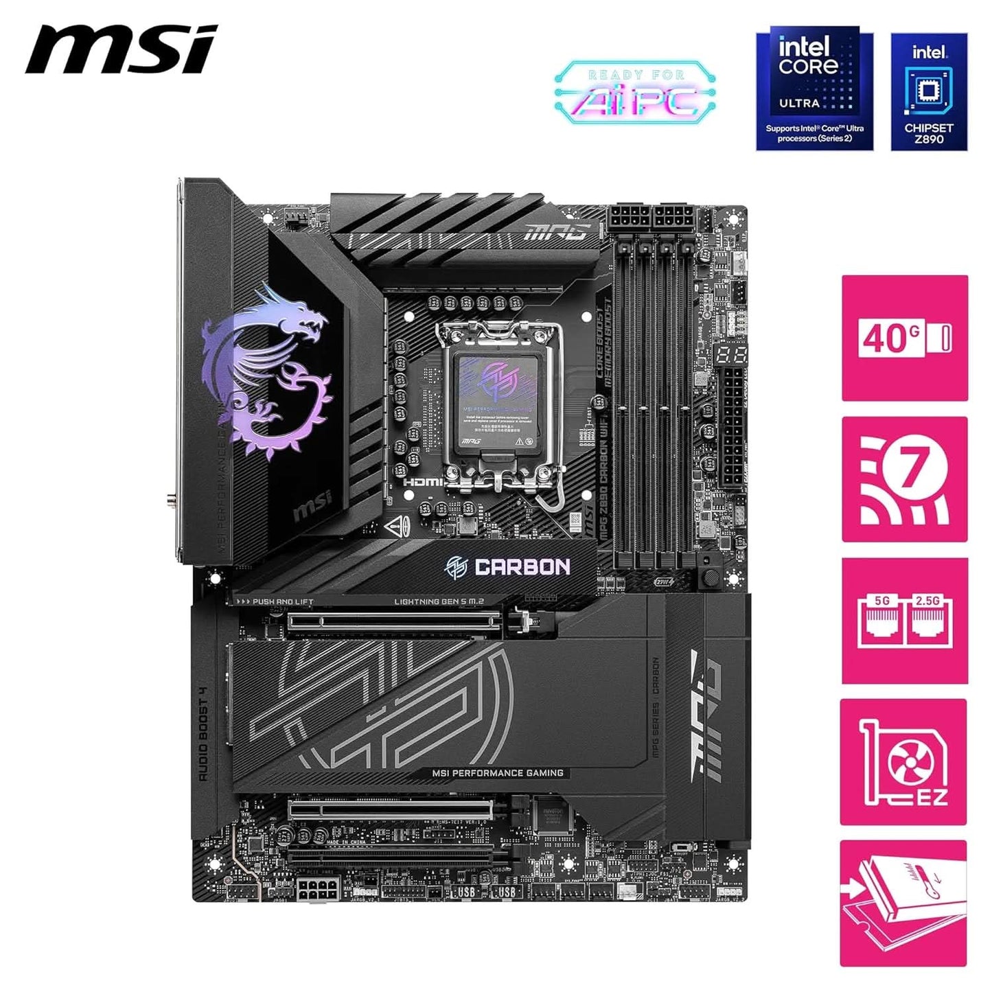 MSI MPG Z890 Carbon WiFi Motherboard