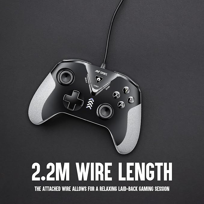 ANT ESPORTS GP165 WIRED CONTROLLER WITH HALL EFFECT MAGNETIC TRIGGERS FOR PC/PS3/ANDROID (BLACK/GREY)