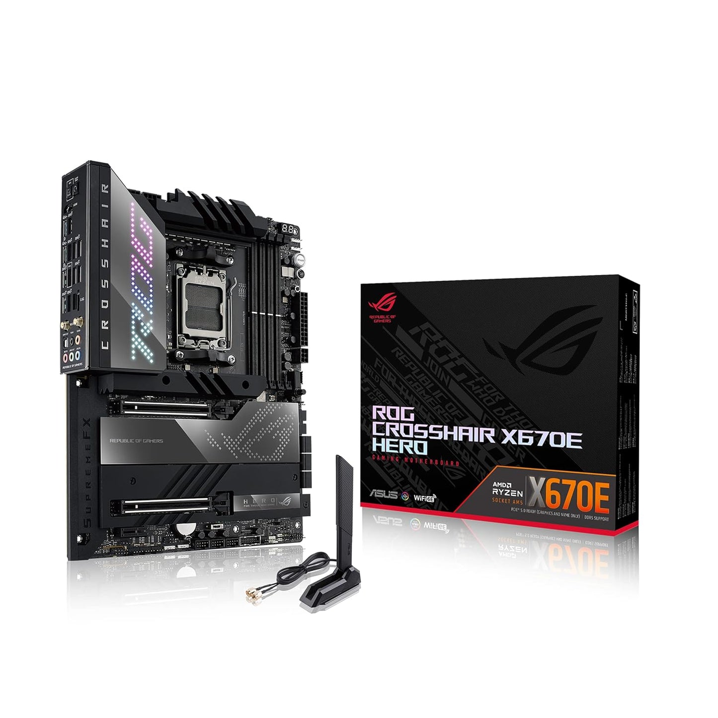 ASUS X670E CROSSHAIR HERO AMD AM5 MOTHERBOARD