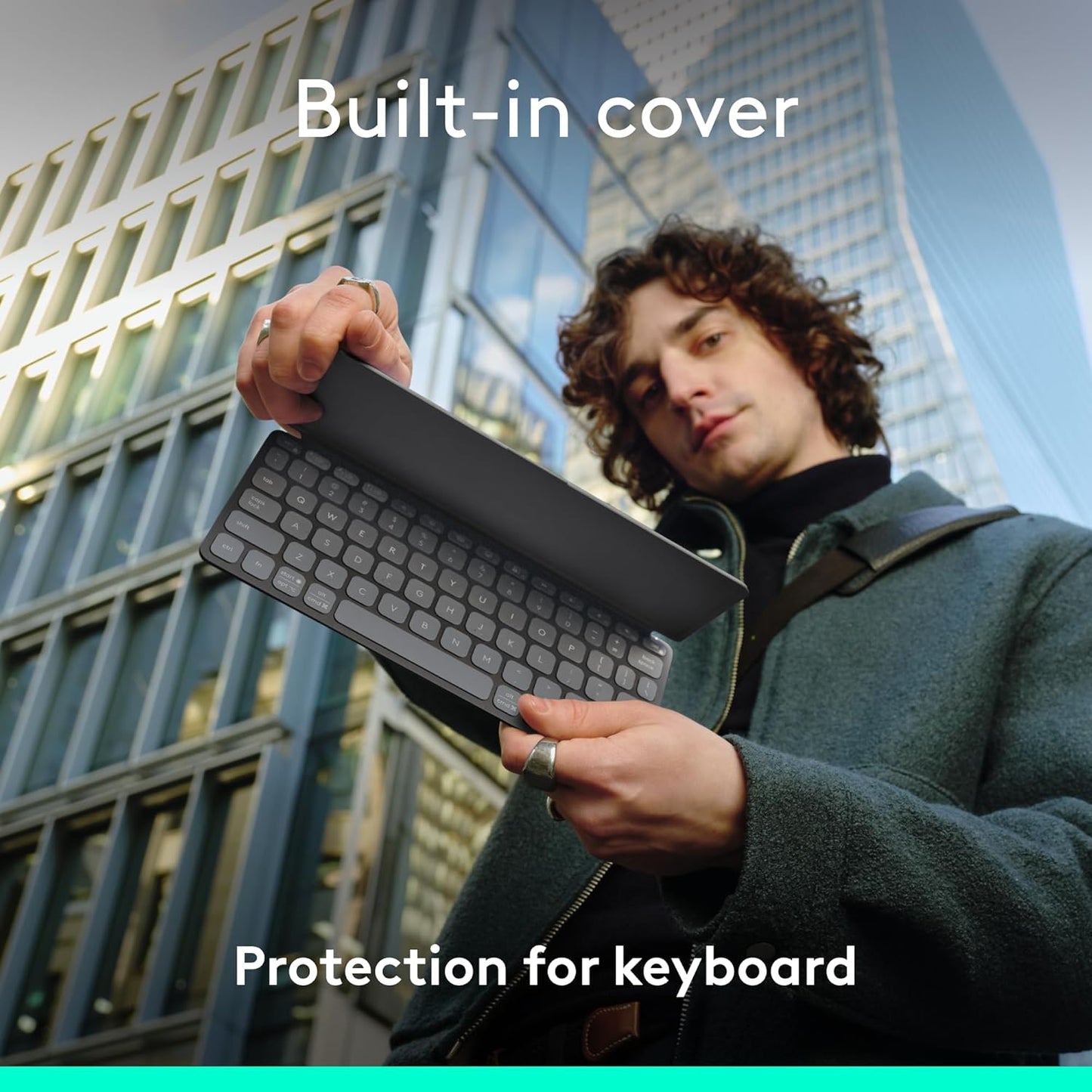 LOGITECH KEYSTOGO2 BLUETOOTH WIRELESS KEYBOARD GRAPHITE