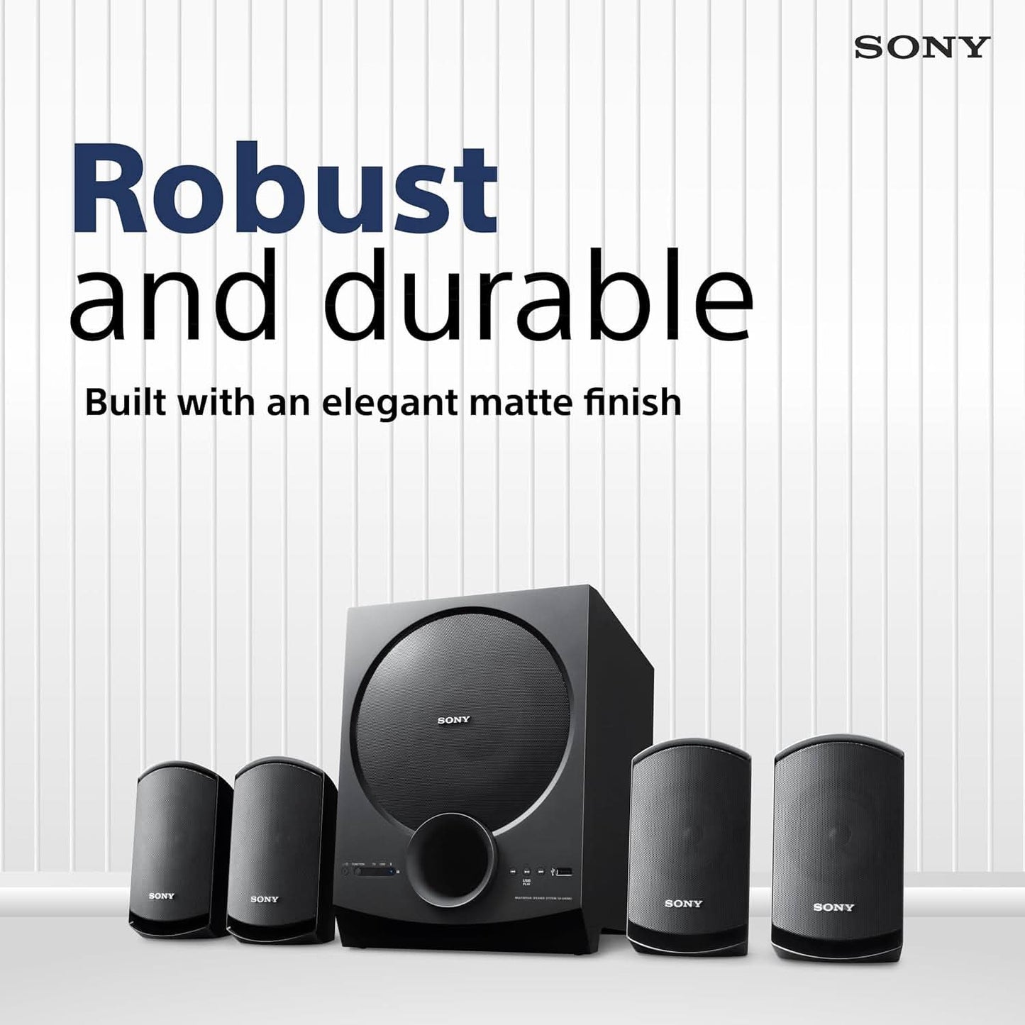 Sony SA-D40M2 All in One 4.1ch Home Theatre System with 100W Power Output and Powerful Subwoofer Black