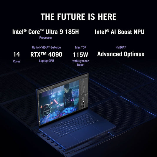 ASUS ROG Zephyrus G16 (2024), Core Ultra 7 155H Intel AI Boost NPU, 16 inch(40.64cm) 2.5K 240Hz, Gaming Laptop (16GB LPDDR5X/1TB/8GB RTX 4070/Win11/1-Zone RGB/90WHr/Gray/1.85Kg), GU605MI-QP001WS