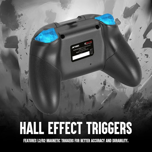 ANT ESPORTS GP365 PRO WIRELESS CONTROLLER WITH HALL EFFECT MAGNETIC TRIGGERS FOR PC/PS3/ANDROID, 2.4G CONNECTIVITY (BLACK/GREY)