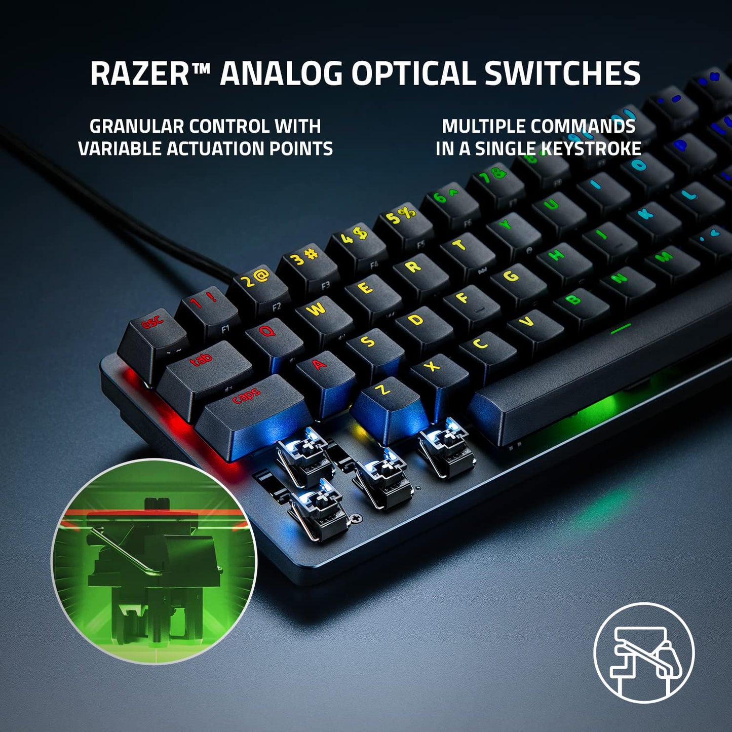 Razer Huntsman Mini Analog - 60% Analog Optical Gaming Keyboard (Analog Switch) - US Layout - FRML Packaging