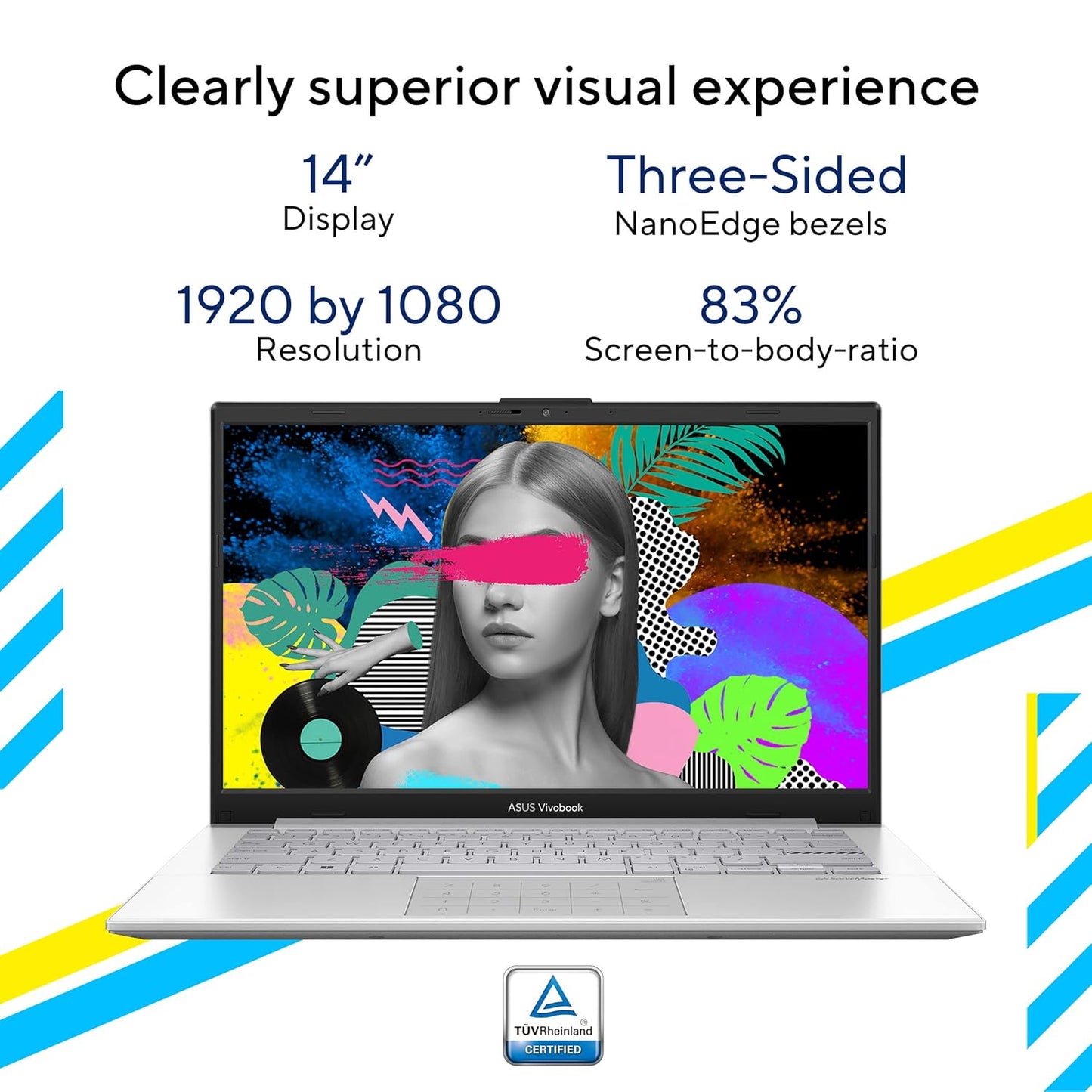 ASUS VIVOBOOK GO 14 2023, INTEL CORE I3-N305, 14" (35.56 CMS) FHD, THIN & LIGHT LAPTOP (8GB/512GB SSD/WIN11/OFFICE 2021/42WHR/COOL SILVER/1.38 KG), E1404GA-NK321WS