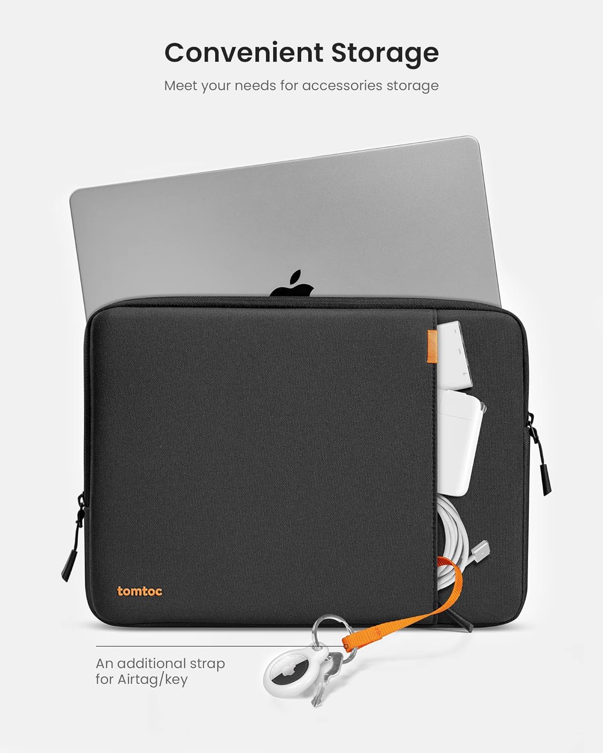 TOMTOC DEFENDER-A13 LAPTOP SLEEVE KIT 13 INCH-BLACK