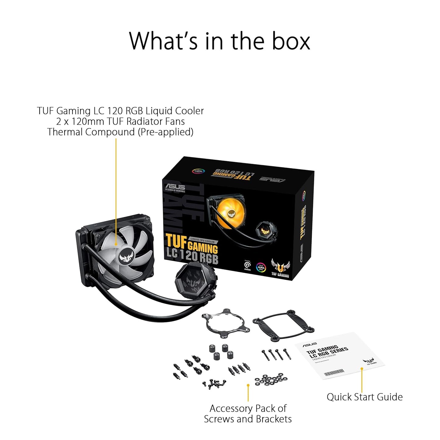 ASUS TUF GAMING LC 120 RGB ALL IN ONE 120MM CPU LIQUID COOLER