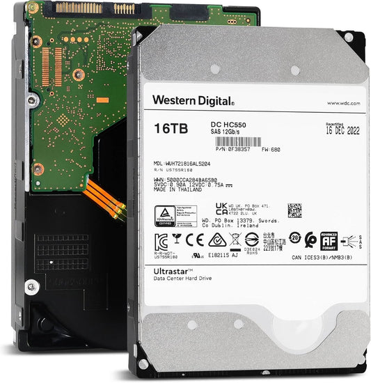 WESTERN DIGITAL 0F38357 ULTRASTAR DC 16 TB HARD DISK HC550,0F38357