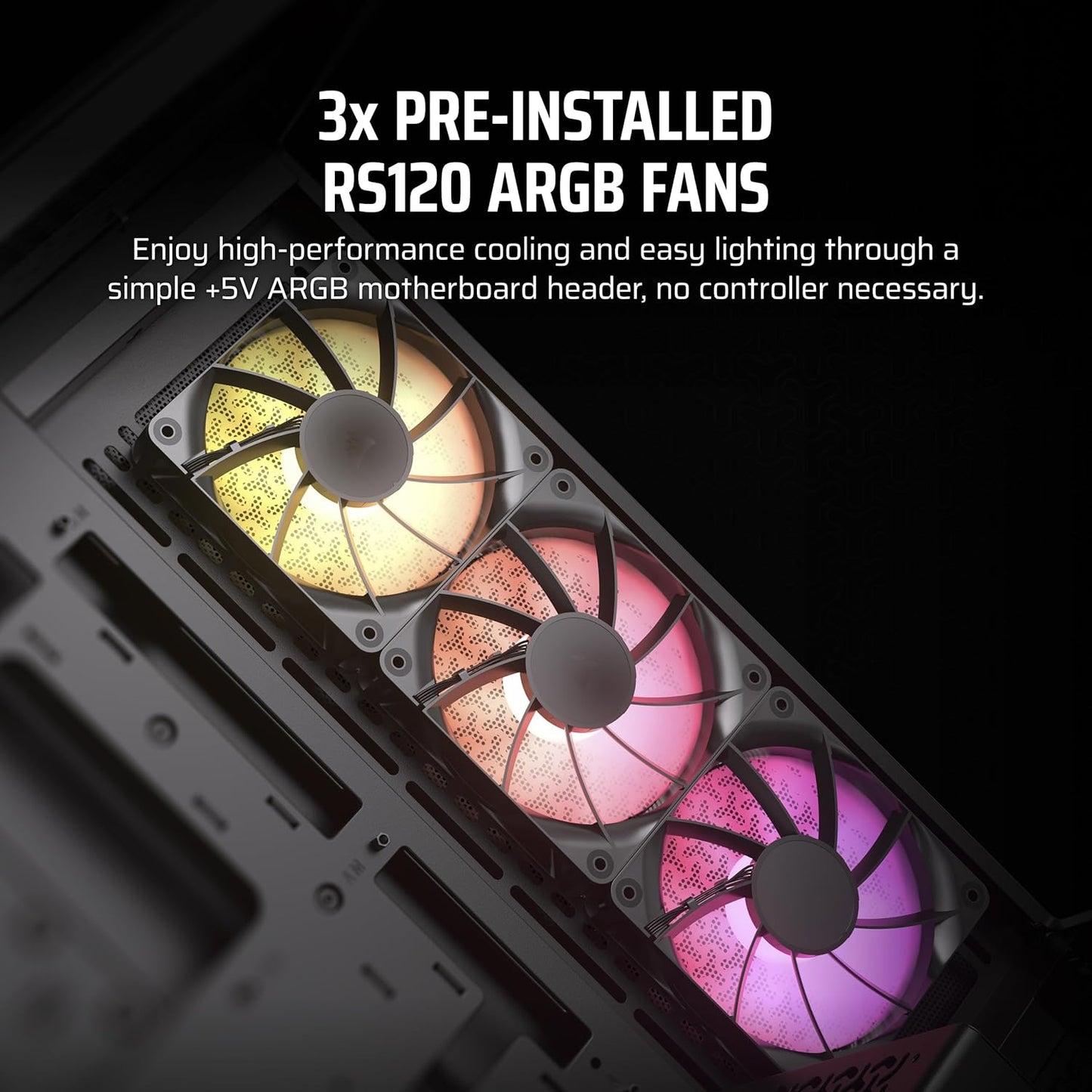 CORSAIR 3500X RGB TEMPERED GLASS MID-TOWER, BLACK