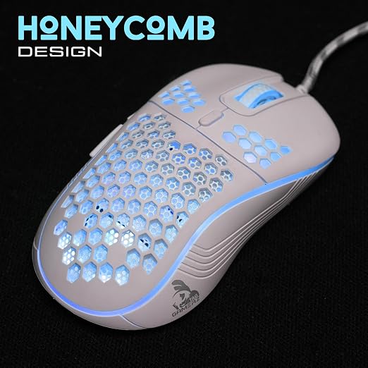 TAG Gamerz Fusion RGB USB Wired Gaming Mouse White