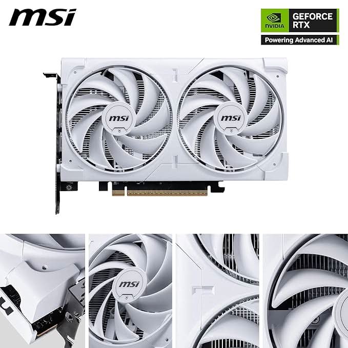 MSI GeForce RTX 5060 8G Ventus 2X OC White Graphic Card