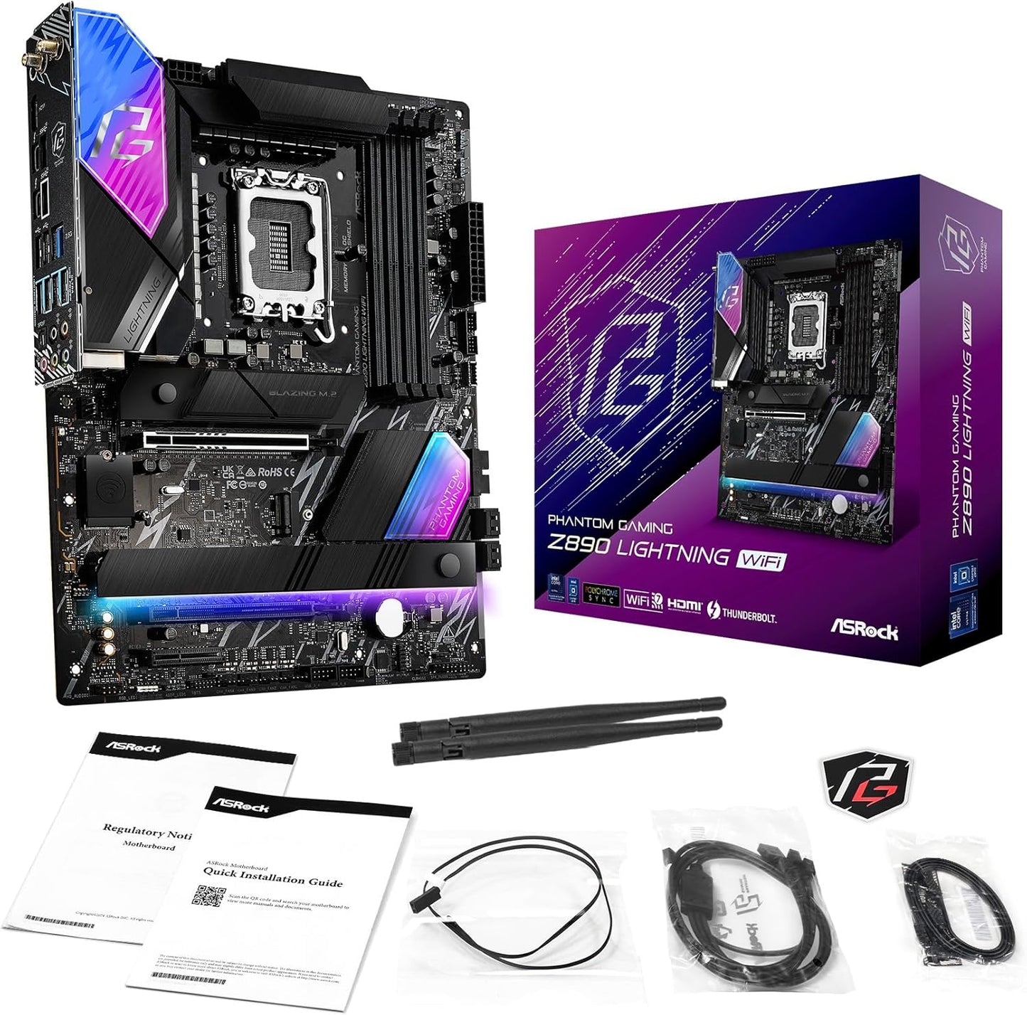 ASROCK Z890 LIGHTNING WIFI LGA 1851 ATX MOTHERBOARD
